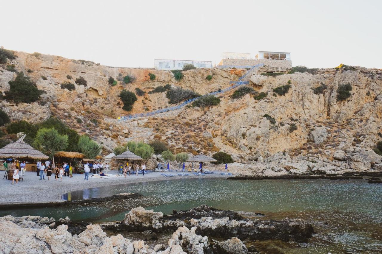 Grande Blue Suites With Private Bay Archangelos  Bagian luar foto