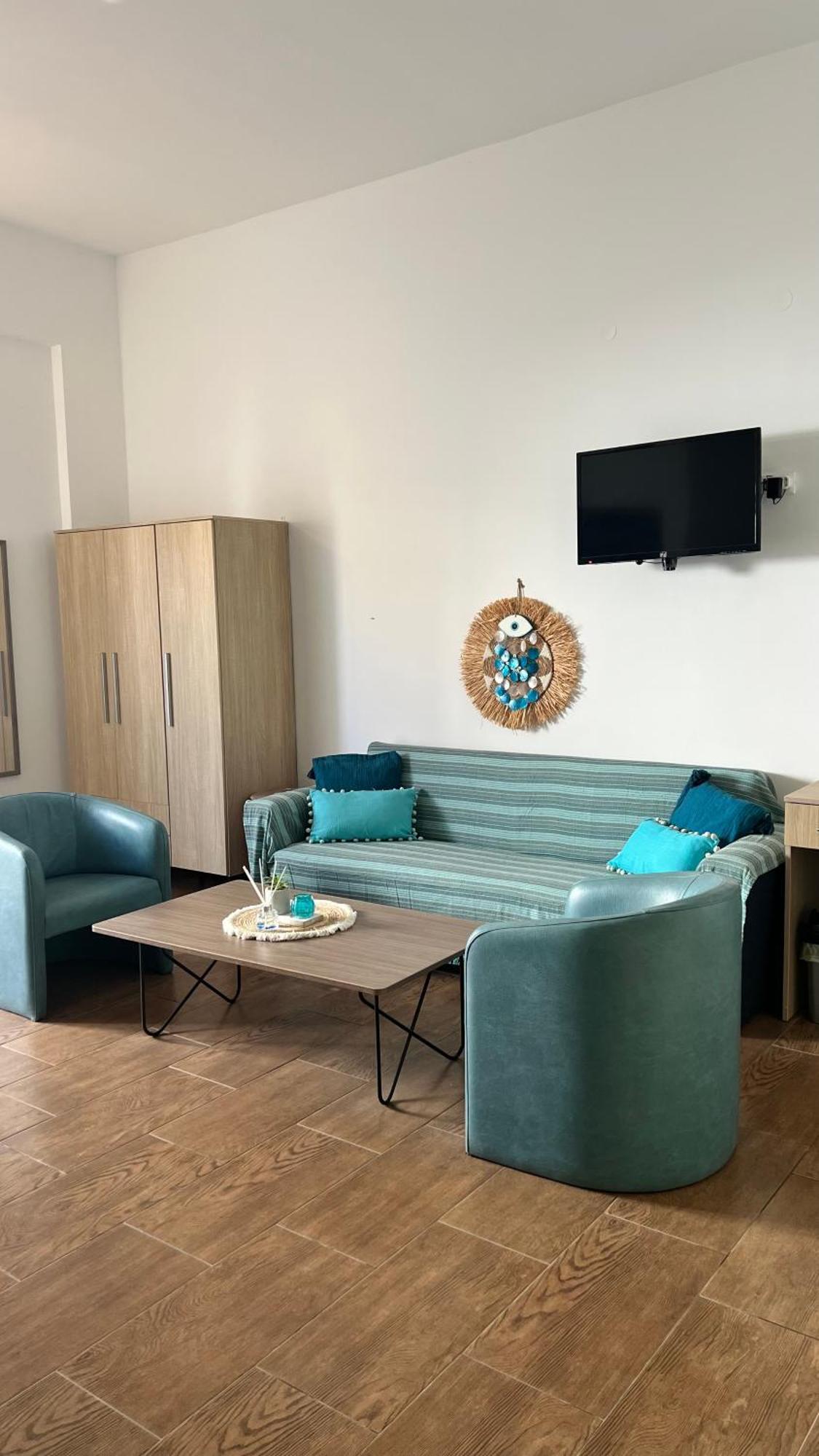 Grande Blue Suites With Private Bay Archangelos  Bagian luar foto